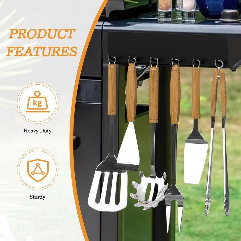 Sirozi 6 Pcs Magnetic Grill Hooks, Magnetic Hooks for Traeger