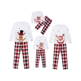 YILEEGOO Matching Christmas Pyjamas Family Pajamas PJs Set Xmas Sleepwear Nightwear for Mens Womens Adults Kids