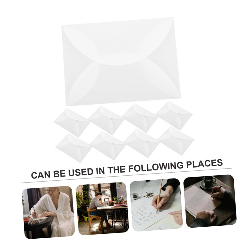 Pack of 10 Envelopes Transparent Envelopes Parchment Envelopes 5 x