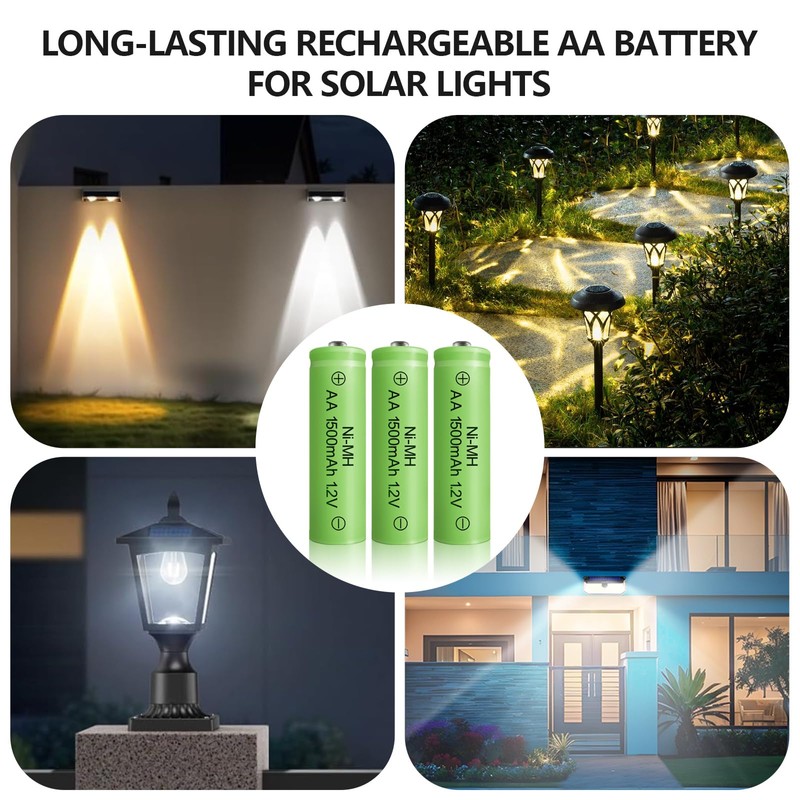 GENYESTAR Rechargeable AA Batteries NIMH 1.2V 1500mAh Double A Battery