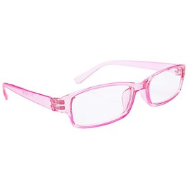 4sold Slim Classic Retro Style Computer Glasses Computer Blue Light Blocking Glasses, Anti Glare Fatigue Blocking Headaches Eye Strain Safety Glasses for Computer/Phone Transparent (Pink, 0.00)