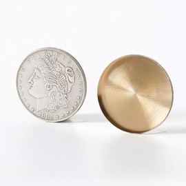 Expanded Shell (Morgan Dollar Version) Magic Tricks for Appearing/Disappearing Coins Magic Gimmicks Magician Accessories