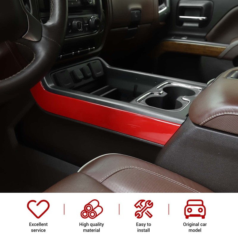 PDKLIN for Silverado Center Console Gear Shift Side Panel Trim