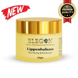 Elegon Lip Balm/Mask 25 gm, Organic Honey, Organic Turmeric, Germany Winter and Snow Lip Protection, Soft Lip Skin Curtail, Long Lasting Moisturises Lips, Reduce Lip Lines (Anti-wrinkle), Fix Rough