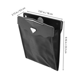 CHILDWEET Car Backseat Trash Can with LED Storage Bag Stylish Design for Convenient Car Organization for All Vehicle Types Black