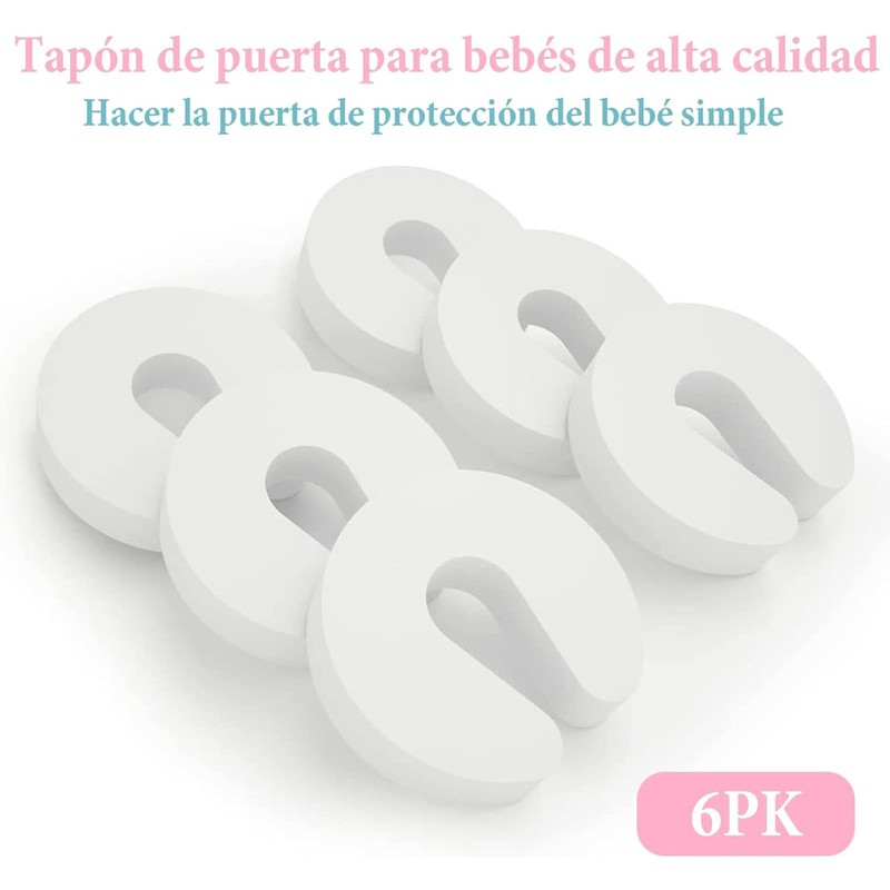 6 Piezas Topes Puertas, Tope para Puerta para Bebé Seguridad,