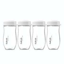 Gulicola Glass Baby Breastmilk Storage Bottles 8 oz, Wide Neck Breastmilk Collection Bottles, 4 Pack - White
