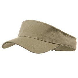 e4Hats.com Brushed Sports Visor - Khaki OSFM