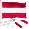 UD_G128 Combo Pack: 6 Ft Tangle Free Spinning Flagpole (Silver)