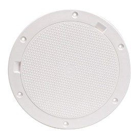 BECKSON MARINE PRY Deck Plate 8" WHT NONSKID, White