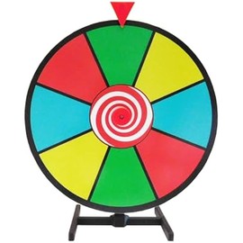 12 Inch Dry Erase Spinning Prize Wheel with Desktop Stand