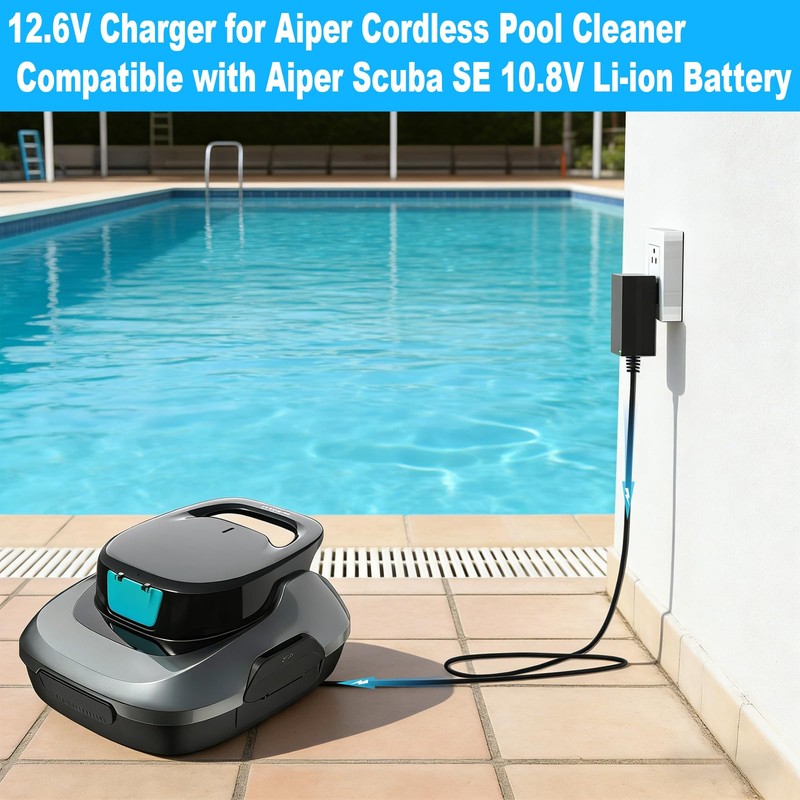 12.6V Charger for Aiper Cordless Pool Cleaner Compatible with Aiper