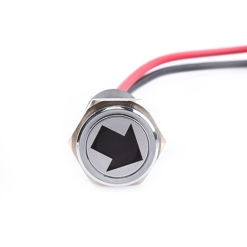12 V 14 mm Metal Special Symbol Display LED Dashboard