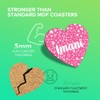 1 x Heart Coaster - Name Imani Pink Hearts Love