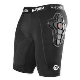 G-Form Goalkeeper Shorts - Padded Shorts with Compression - Protective Gear for Football and Other High Impact Sports - Breathable and Machine Washable, black
