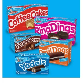 Drake's Variety Pack Yodels, Ring Dings, Devil Dogs, Funny Bones, Coffee Cakes