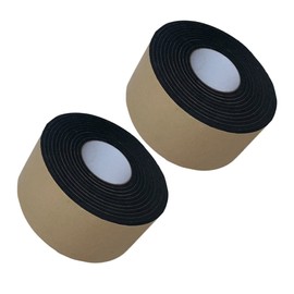 LIFKOME 2 Rolls Thick Eva Soundproofing Tape for Window and Door Sealing High Density Insulation Weather Strip Easy to Cut Shockproof Black