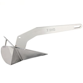 SCITOO 7KG/15LB Triangle Anchor Anchors Marine Heavy Duty Steel Boat Anchor Delta Anchor Triangle Plow Anchor Boat Anchor 316 Stainless Steel