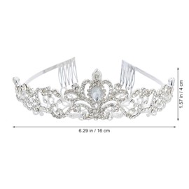 Kisangel Prom Queen Satin Sash Graduation Wedding Crown with Comb Set Bridal Tiaras School Party Accessories Headband Jewelry Headdress for Women Girls