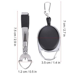 Keenso Fishing Quick Knot Tying Tool, Multi-functional Stainless Steel Line Cutter Clipper Nipper Tackle