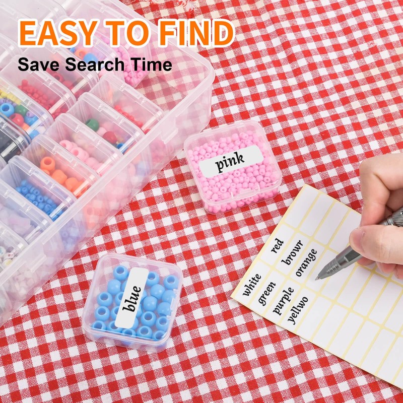 Bead Organizer Box, 30pcs Small Clear Plastic Storage Containers, Craft
