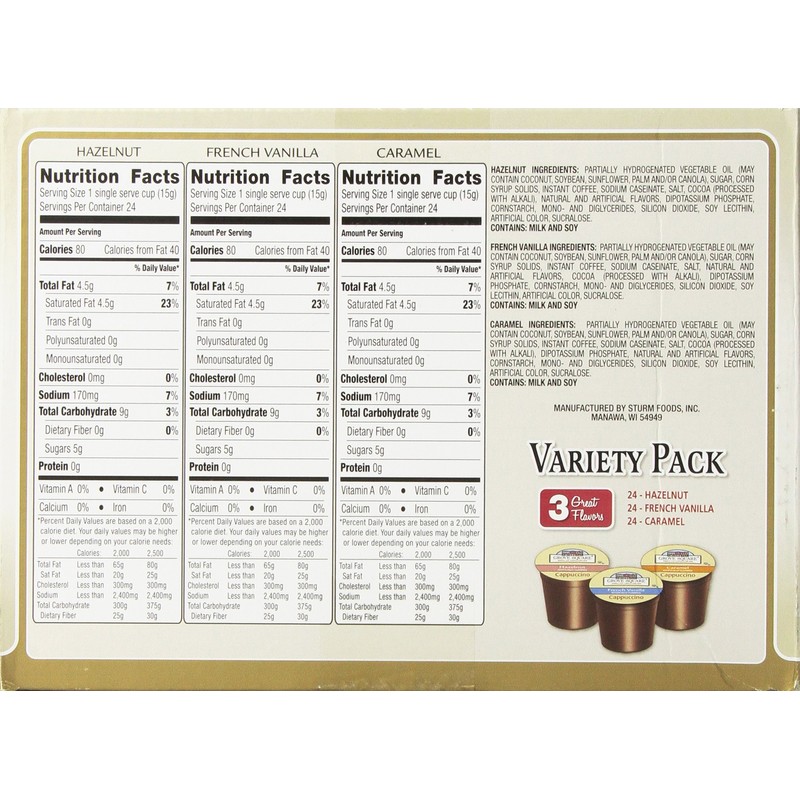 Grove Square Cappuccino Pods, Variety Pack, Single Serve (Pack of