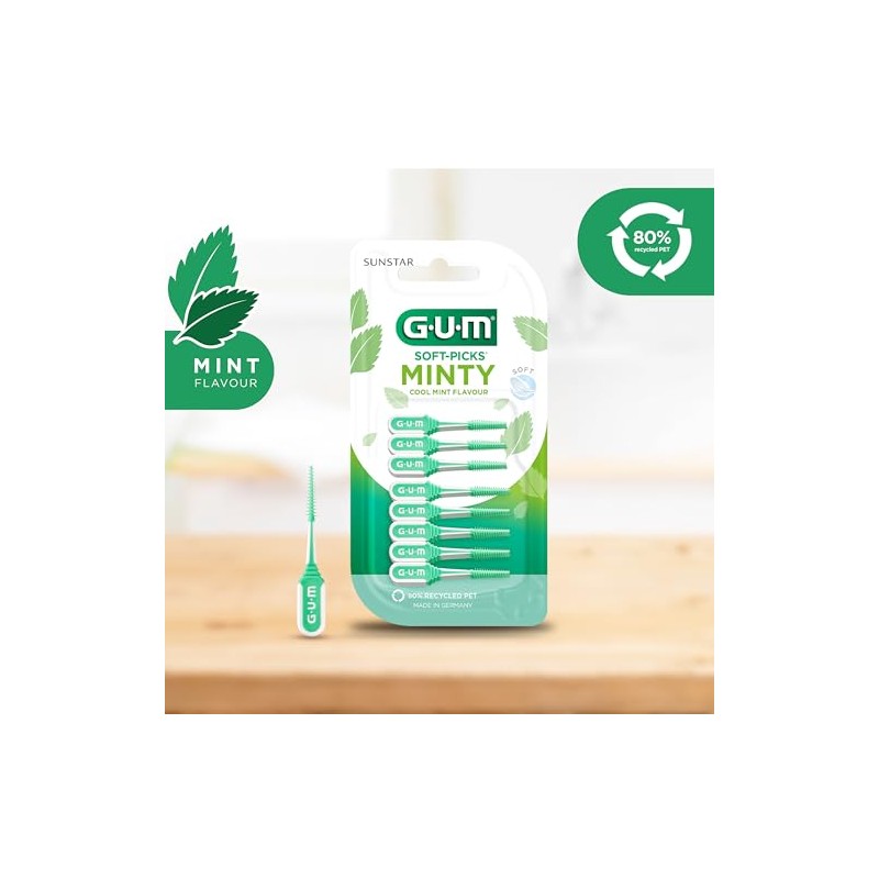 GUM Soft Picks Minty Interdental Cleaner, Refreshing Mint Flavour, Teeth