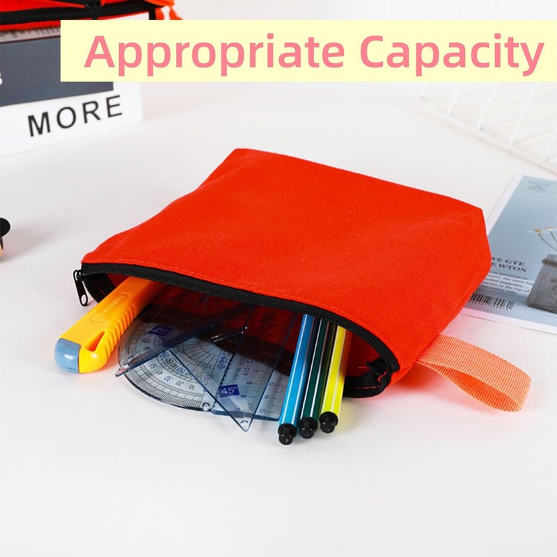 Jinavoty 12 Pack Canvas Makeup Bags Multipurpose Canvas Pencil Case