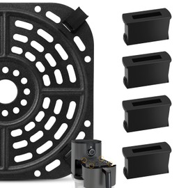 GXF Air Fryer Rubber Tabs for Ninja AF080 AF141 AF181 SL401 Air Fryer, 4 PCS Heat Resistant Food Grade Anti-Scratch Silicone Air Fryer Rubber Feet Tabs Tips Parts Accessories Covers Replacement Parts