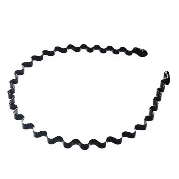 Men's Slicked Back Headband, Outdoor Sports Fashion Braid Hair Band/No Painting Peeling Metal Head Buckle Clip for Men Long Hair, Braid and Other Hairstyles - Small Wave