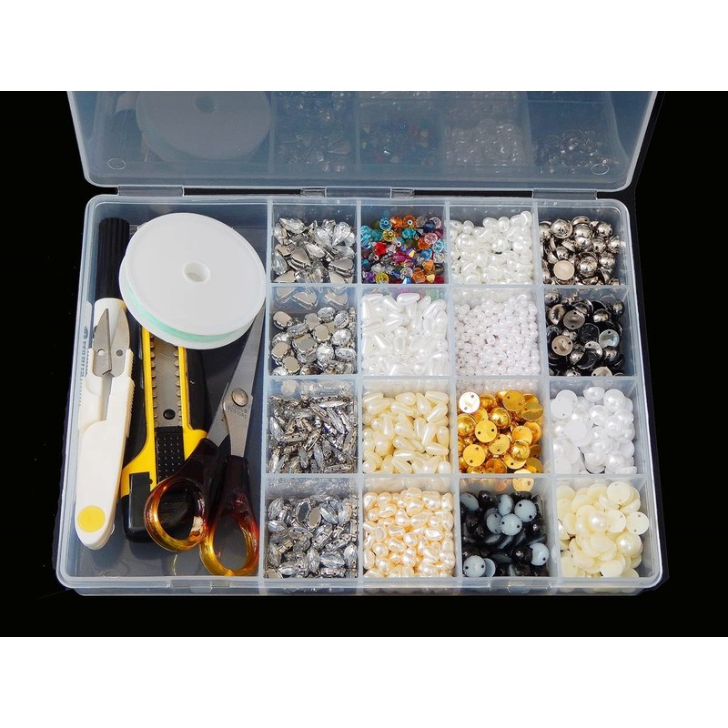 17 Compartments Storage Box Sorting Box Material Box Organiser Bead