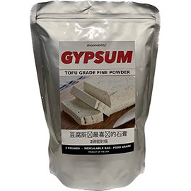 Tofu Gypsum Powder 2 lb Coagulent For Tofu, Tofu Pudding & Tofu Custard - Food Grade Product of USA
