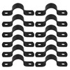 Zorfeter 12 Pack 1"/25mm Pipe Strap, Black U-Clamps Metal Clamps