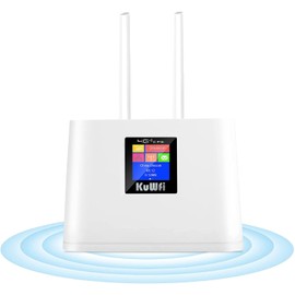 4g LTE Router mit SIM Karte, KuWFi 300Mbps Wireless WLAN Router mit SIM-Steckplatz Für Zuhause/Büro Unterstützt B1/B3/B5/B7/B8/B20, Unterstützt 10 WiFi-Benutzer