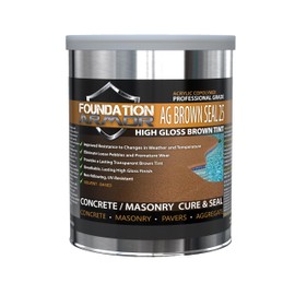 Armor AG Brown Seal - Brown Tinted High Gloss Solvent Based Acrylic Concrete Sealer and Cure and Seal - 1 Gallon