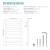 Geobella Towel Warmer Rack 6 Bars Towel Warmer Wall Mounted