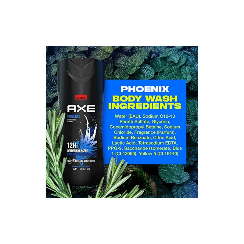 AXE AXE Body Wash Phoenix 12h Refreshing Scent Crushed Mint