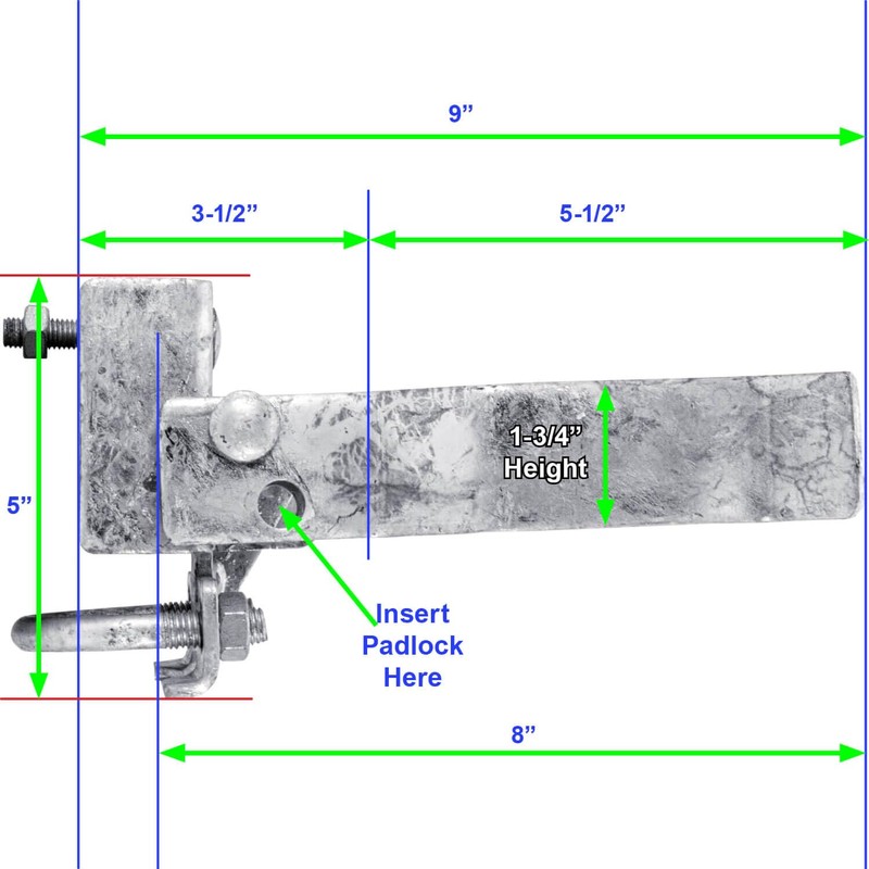Commercial Single GATE Strong Arm Latch for 4" Fence Post