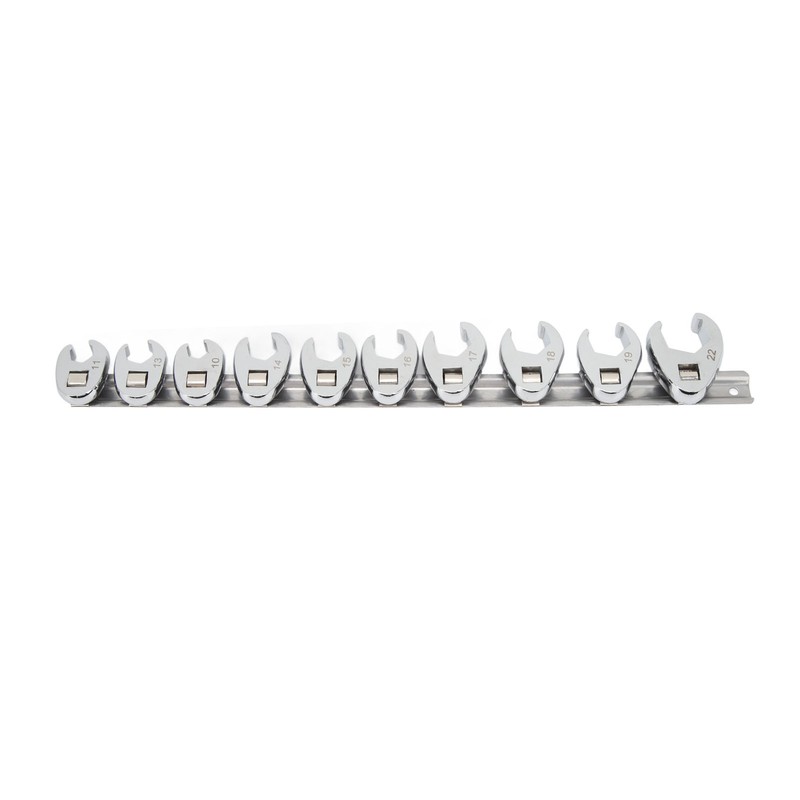 10pcs Crows Foot Wrench Set 10mm to 22mm Sizes Metric