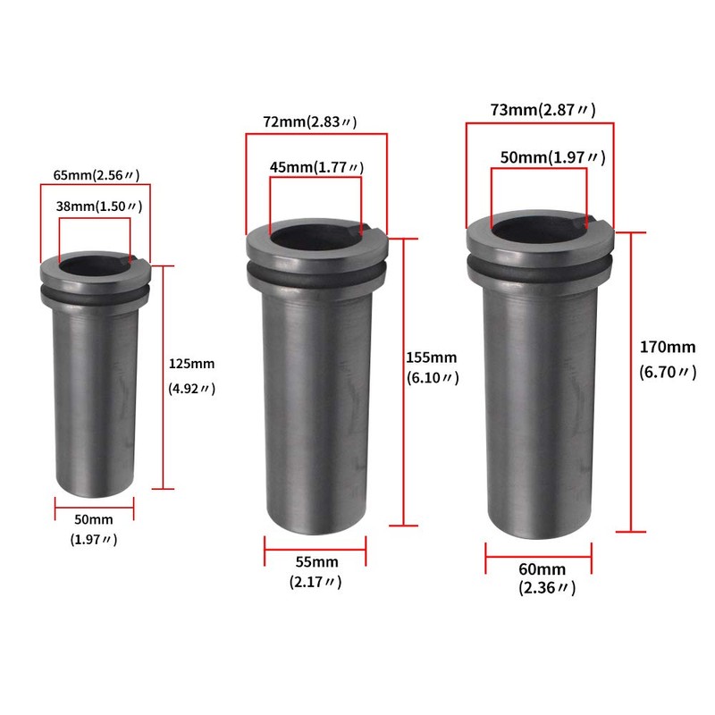 TOAUTO High Purity Graphite Crucible, Metal Melting Ingot Mould for