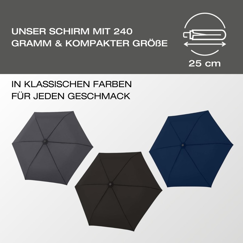 Knirps C.250 Light Duomatic Umbrella with Umbrella Bag, Pocket Umbrella