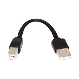 chenyang USB 2.0 Short Flat Cable, USB 2.0 Type A Male to Type B Male 4 Wires 5V 2A Charge Data Extension Silicone Cable 4 Wires 30AWG 13cm