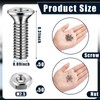 50 Pieces D Series Panel Screws and Nut Kit Panel