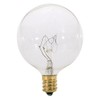 Satco S3821 120V Candelabra Base 15-Watt G16.5 Light Bulb, Clear,