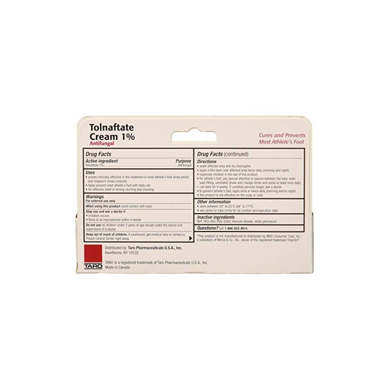 Taro Tolnaftate 1% Cream - 1 oz, Pack of 3