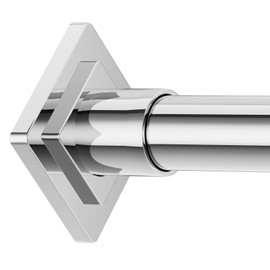 CorkLatta Chrome Shower Curtain Rod Spring Tension 30 to 80 Inch,1 Inch Diameter Adjustable Shower Rods for Bathroom,No Drilling