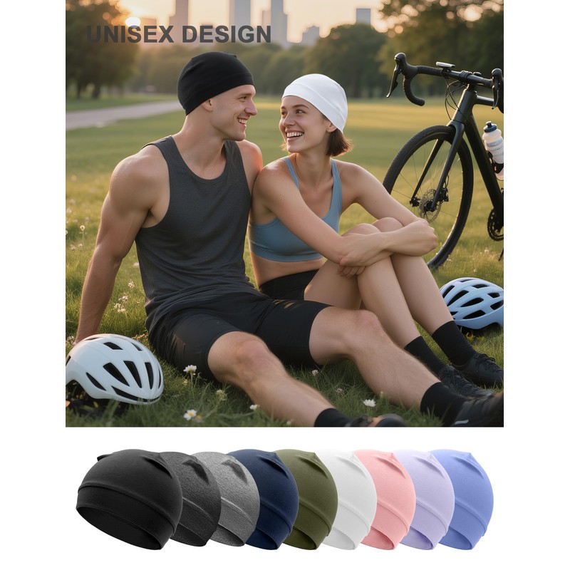 ROYBENS 97% Cotton Skull Caps Beanies for Men Women, Breathable