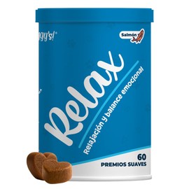 Waggy´s Relax - Suplemento Natural para Estrés y Ansiedad en Perros | Relajante con Té Verde, Ashwagandha y Pasiflora | Ayuda con Ansiedad por Separación, Ruidos Fuertes y Viajes | (60 Soft Chews)