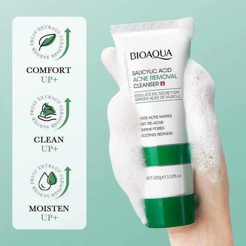 Bioaqua Crema Limpiador Acido Salicilico Antiacne Hidratante Todo Tipo De