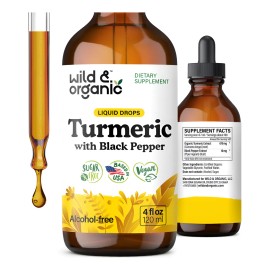 Wild & Organic Tintura De Cúrcuma 4 Oz Vegana